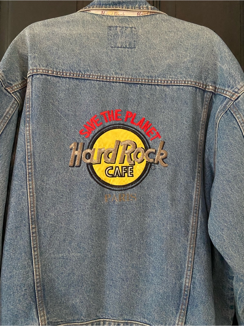 100% cotton Paris Hardrock Cafe jean jacket